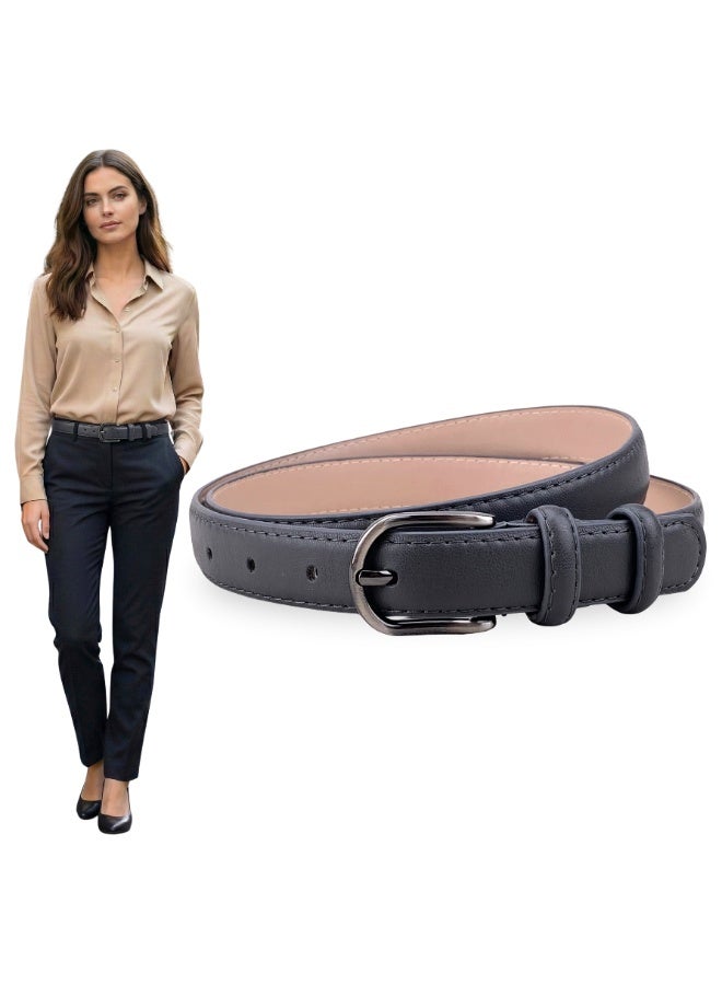 Classic Milano Women's Belt with Gift Box | Faux Leather Ladies Belt for Dresses, Jeans & Gowns | Stylish Womens Belt | Adjustable Girls Belt | Belt for Women with Elegant Buckle - Image 1